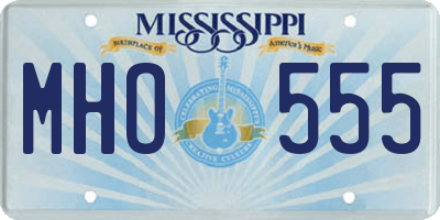 MS license plate MHO555