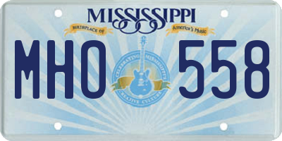 MS license plate MHO558