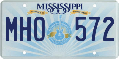 MS license plate MHO572