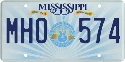 MS license plate MHO574