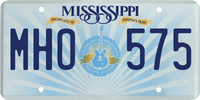 MS license plate MHO575