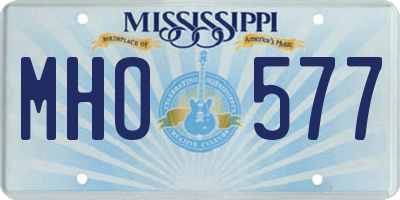 MS license plate MHO577