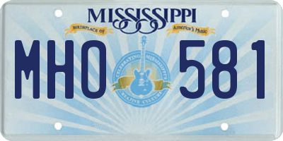 MS license plate MHO581