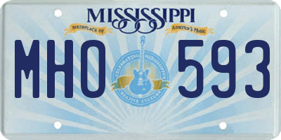 MS license plate MHO593