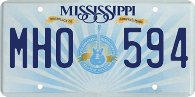 MS license plate MHO594