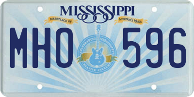 MS license plate MHO596