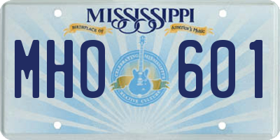 MS license plate MHO601