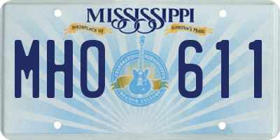 MS license plate MHO611