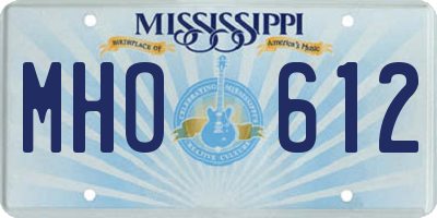 MS license plate MHO612