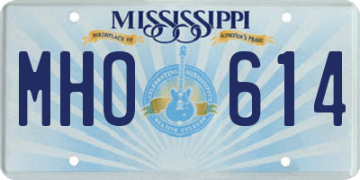 MS license plate MHO614