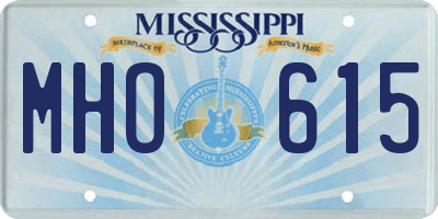 MS license plate MHO615
