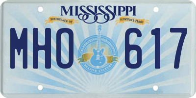 MS license plate MHO617