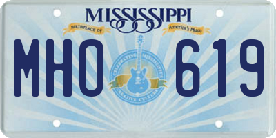MS license plate MHO619