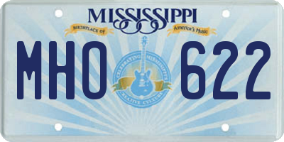 MS license plate MHO622
