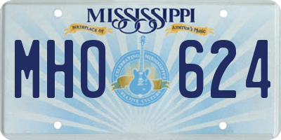 MS license plate MHO624