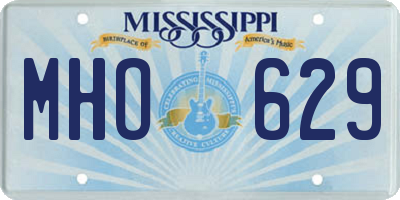 MS license plate MHO629