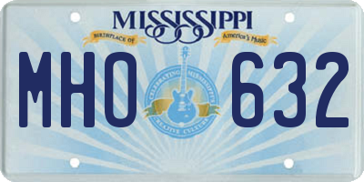MS license plate MHO632