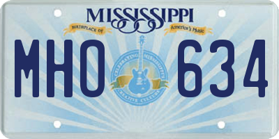 MS license plate MHO634