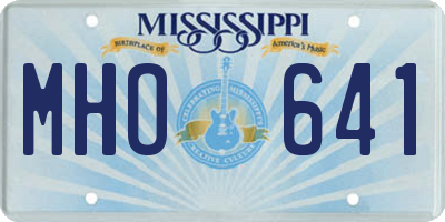 MS license plate MHO641