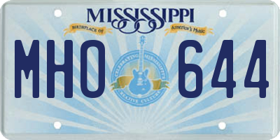 MS license plate MHO644