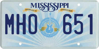 MS license plate MHO651