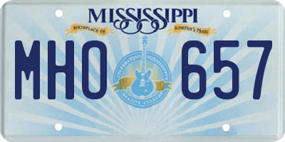 MS license plate MHO657
