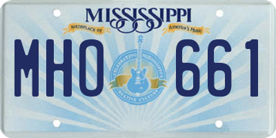 MS license plate MHO661