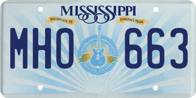 MS license plate MHO663