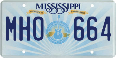 MS license plate MHO664