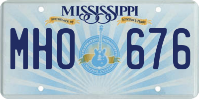 MS license plate MHO676