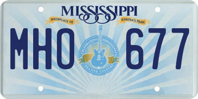 MS license plate MHO677