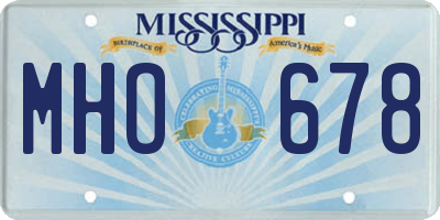 MS license plate MHO678