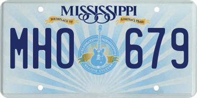 MS license plate MHO679