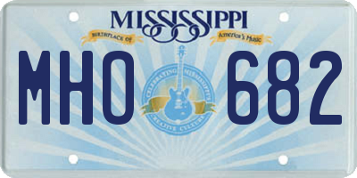 MS license plate MHO682