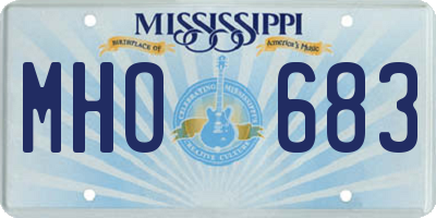MS license plate MHO683