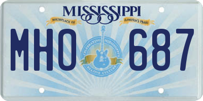 MS license plate MHO687