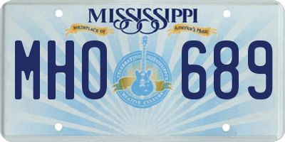 MS license plate MHO689