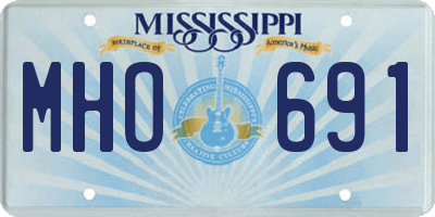 MS license plate MHO691
