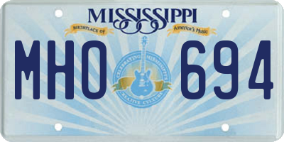 MS license plate MHO694