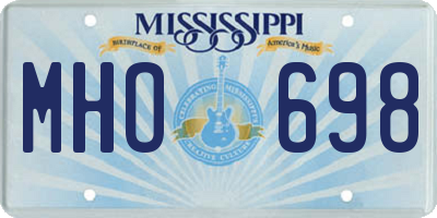 MS license plate MHO698