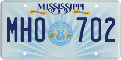 MS license plate MHO702