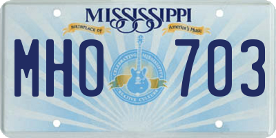 MS license plate MHO703