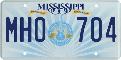 MS license plate MHO704