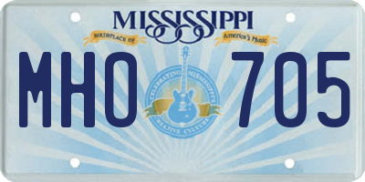 MS license plate MHO705