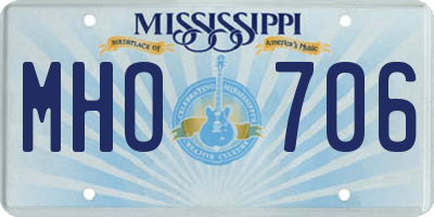 MS license plate MHO706