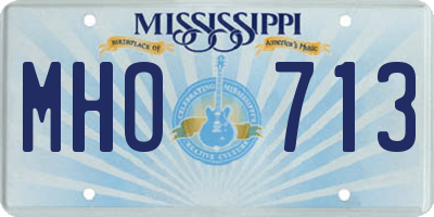 MS license plate MHO713