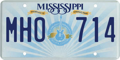 MS license plate MHO714