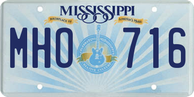 MS license plate MHO716