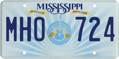MS license plate MHO724