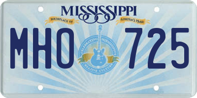 MS license plate MHO725